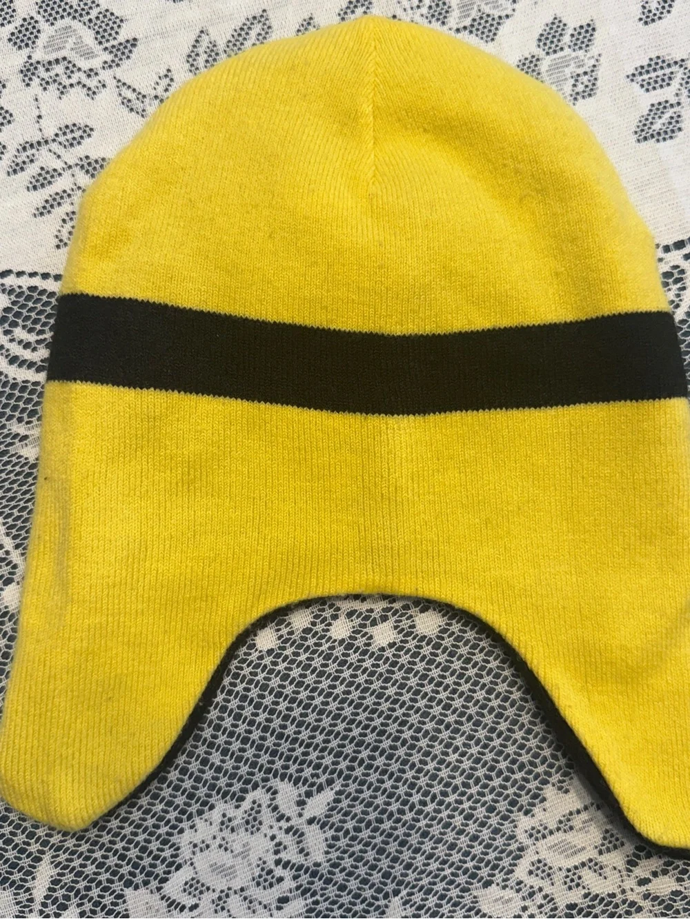H&M Yellow Despicable Me Minion-Inspired Knit One-Piece Hat Beanie 4-8 Youth